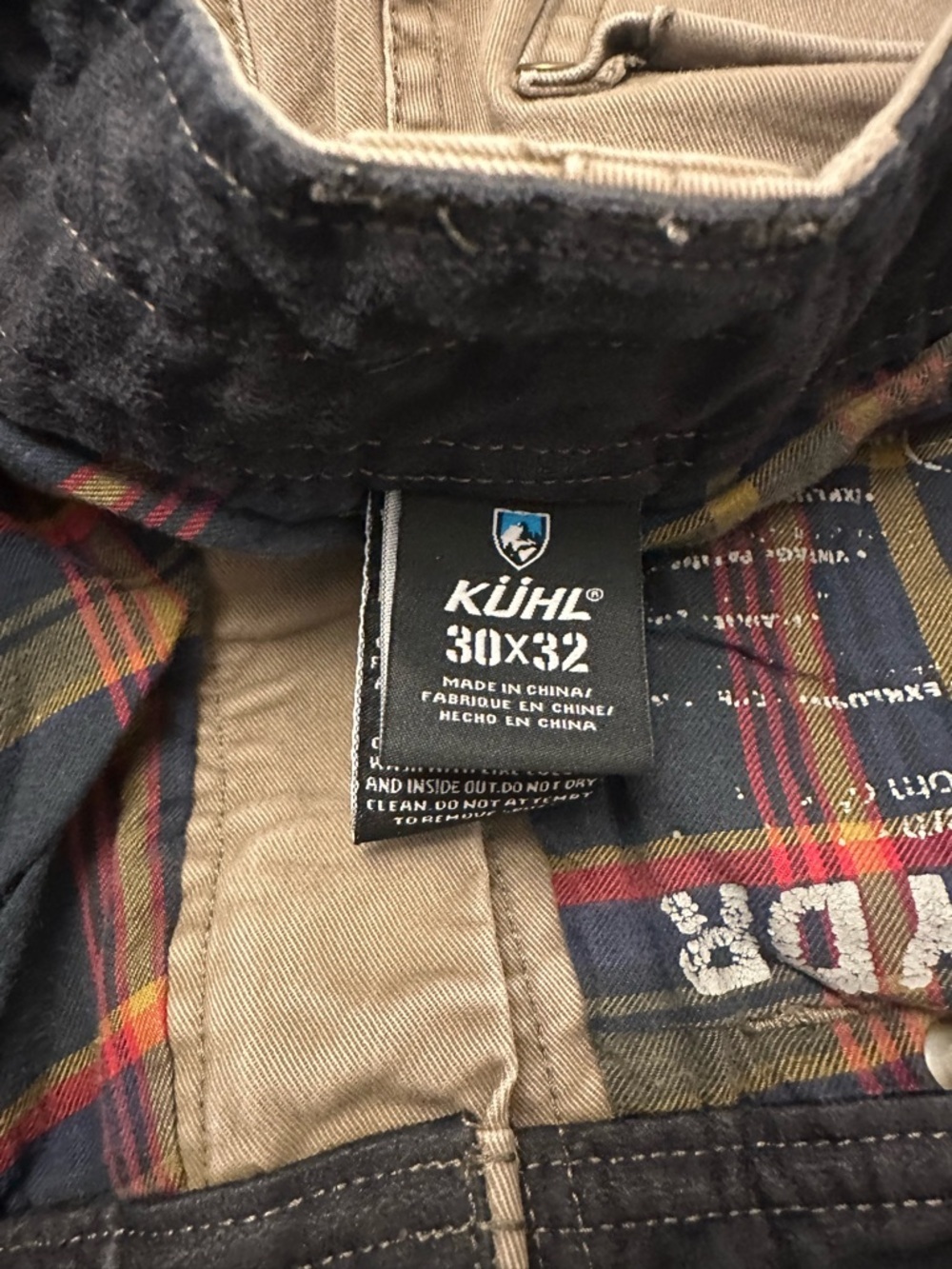 Kuhl Men’s Hot Rydr Pants Jeans Vintage Patina Fade w/Fleece Plaid Lining 30x32 - Picture 5 of 7